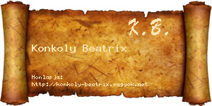 Konkoly Beatrix névjegykártya